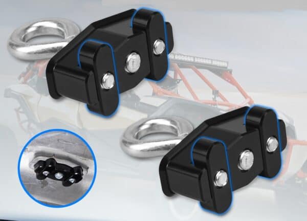 Ensemble de deux ancrages d’arrimage pour Can-Am avec porte-bagages en plastique